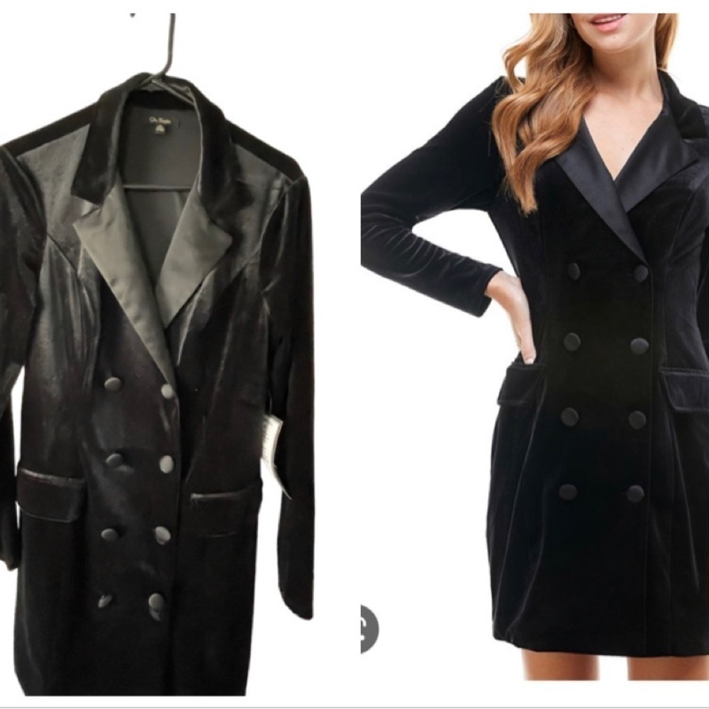 Nwt City Studio velvet double breasted blazer/jacket XL